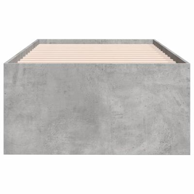 vidaXL Daybed with Drawers without Mattress Concrete Grey 75x190 cm Small Single