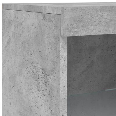 vidaXL Sideboard with LED Lights Concrete Grey 283x37x100 cm