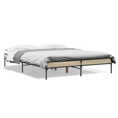 vidaXL Bed Frame without Mattress Sonoma Oak 160x200 cm