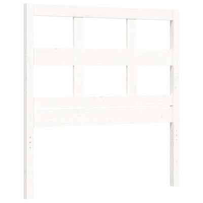 vidaXL Bed Frame without Mattress White Small Single Solid Wood Pine