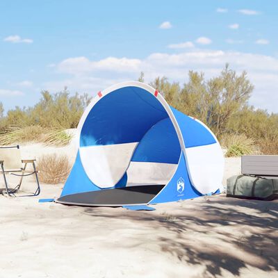 vidaXL Beach Tent Azure Blue Pop-up Waterproof