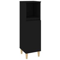 vidaXL Bathroom Cabinet Black 30x30x100 cm Engineered Wood