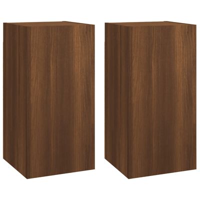 vidaXL 4 Piece TV Cabinet Set Brown Oak Engineered Wood