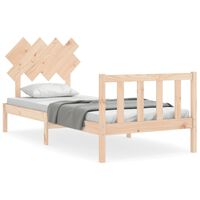 vidaXL Bed Frame without Mattress Single Solid Wood Pine