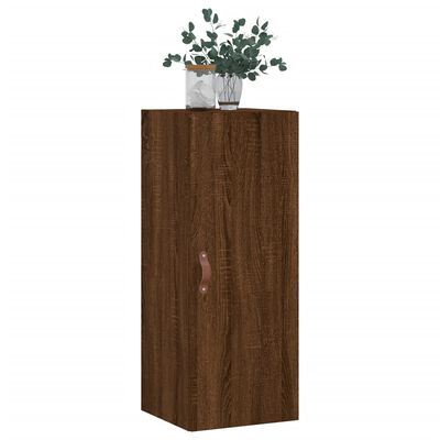 vidaXL Wall Mounted Cabinet Brown Oak 34.5x34x90 cm