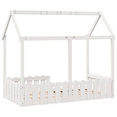 vidaXL Kids' House Bed Frame without Mattress White 80x160 cm