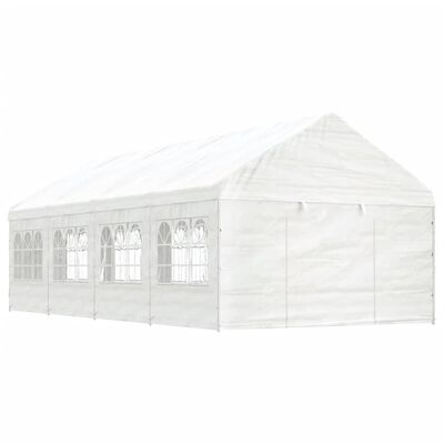 vidaXL Gazebo with Roof White 8.92x4.08x3.22 m Polyethylene