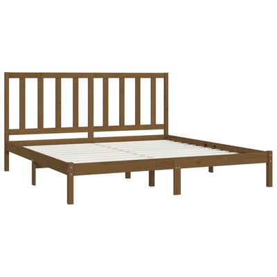 vidaXL Bed Frame without Mattress Honey Brown Solid Wood Pine 200x200 cm