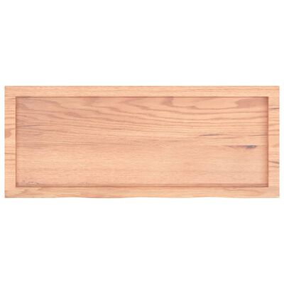 vidaXL Bathroom Countertop Light Brown 100x40x(2-4)cm Treated Solid Wood