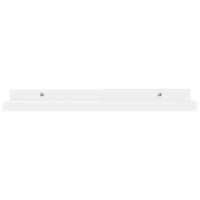 vidaXL Wall Shelves 2 pcs High Gloss White 40x9x3 cm