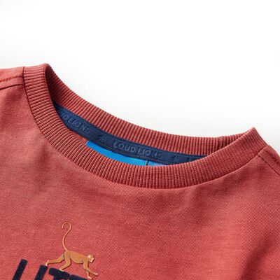 Kids' T-shirt with Long Sleeves Burnt Red 104