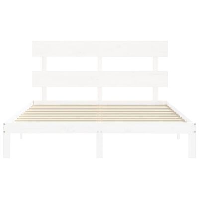 vidaXL Bed Frame without Mattress White 160x200 cm Solid Wood Pine