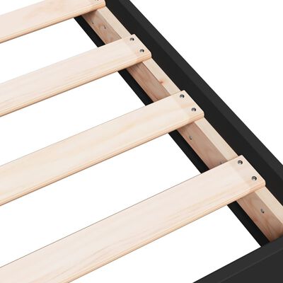 vidaXL Bed Frame without Mattress Black 135x190 cm Double Engineered Wood