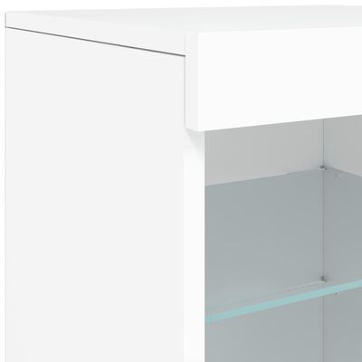 vidaXL Sideboard with LED Lights White 164x37x67 cm