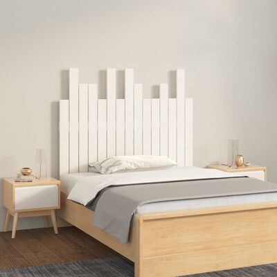 vidaXL Wall Headboard White 95.5x3x80 cm Solid Wood Pine