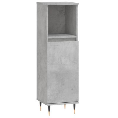 vidaXL 3 Piece Bathroom Furniture Set Concrete Grey Engineered Wood