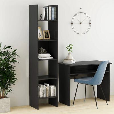 vidaXL Book Cabinet Grey 40x35x180 cm Engineered Wood