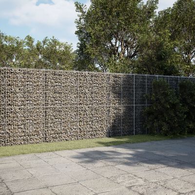 vidaXL Gabion Basket with Cover 1050x100x200 cm Galvanised Iron