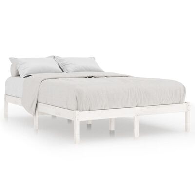 vidaXL Bed Frame White Solid Wood Pine 120x200 cm