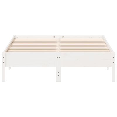 vidaXL Bed Frame without Mattress White 140x190 cm Solid Wood Pine