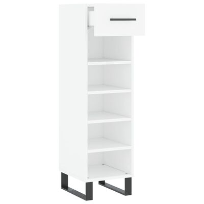 vidaXL Shoe Cabinet White 30x35x105 cm Engineered Wood