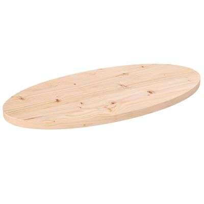 vidaXL Table Top 80x40x2.5 cm Solid Wood Pine Oval