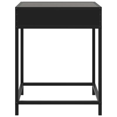 vidaXL Coffee Table with Infinity LED Black 40x40x51 cm