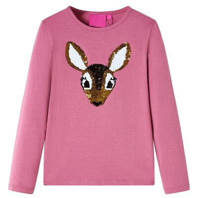 Kids' T-shirt with Long Sleeves Raspberry 104