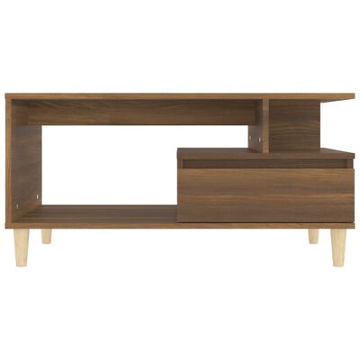 vidaXL Coffee Table Brown Oak 90x49x45 cm Engineered Wood