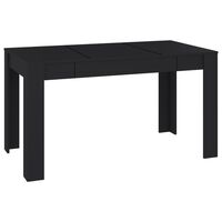 vidaXL Dining Table Black 140x74.5x76 cm Engineered Wood