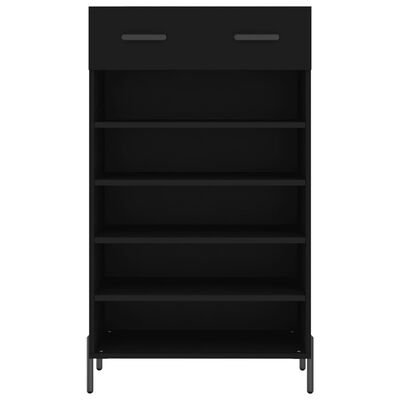 vidaXL Shoe Cabinet Black 60x35x105 cm Engineered Wood