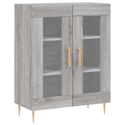 vidaXL Highboard Grey Sonoma 69.5x34x180 cm Engineered Wood