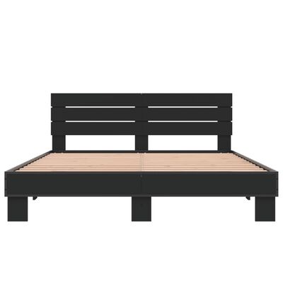 vidaXL Bed Frame without Mattress Black 160x200 cm