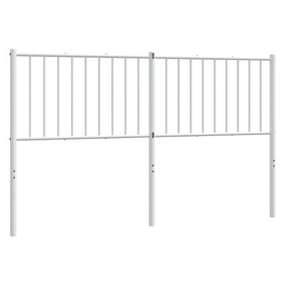 vidaXL Metal Headboard White 150 cm