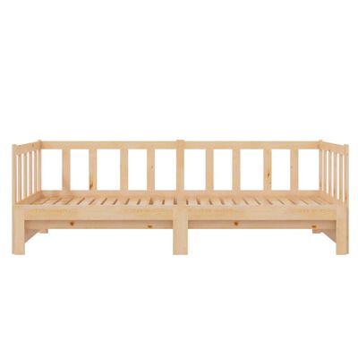 vidaXL Day Bed with Trundle 90x200 cm Solid Wood Pine
