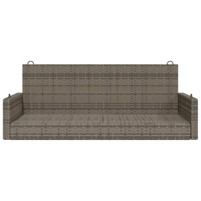 vidaXL Swing Bench Grey 119x56x48 cm Poly Rattan