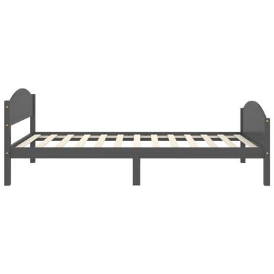 vidaXL Bed Frame without Mattress Dark Grey Solid Pine Wood 90x200 cm