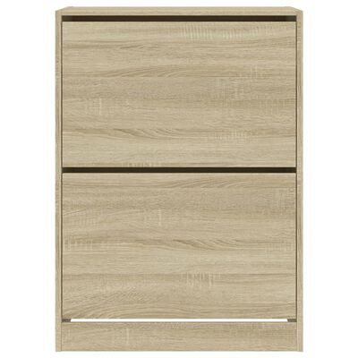 vidaXL Shoe Cabinet with 2 Flip-Drawers Sonoma Oak 80x42x108 cm