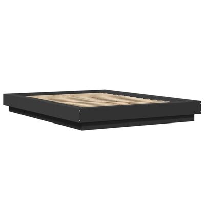 vidaXL Bed Frame without Mattress Black 135x190 cm Double