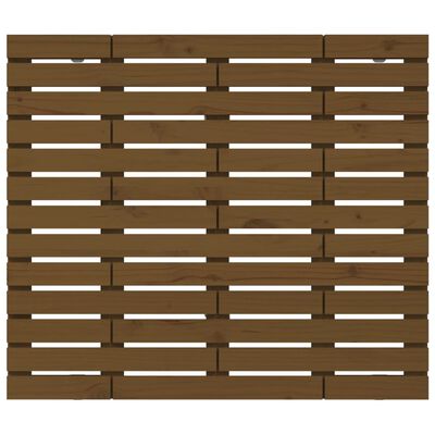 vidaXL Wall Headboard Honey Brown 126x3x91.5 cm Solid Wood Pine