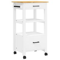 vidaXL Kitchen Trolley MONZA 48x40x90 cm Solid Wood Pine