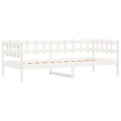 vidaXL Day Bed without Mattress White 80x200 cm Solid Wood Pine