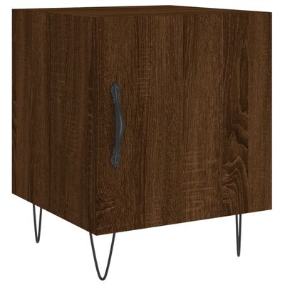 vidaXL Bedside Cabinet Brown Oak 40x40x50 cm Engineered Wood