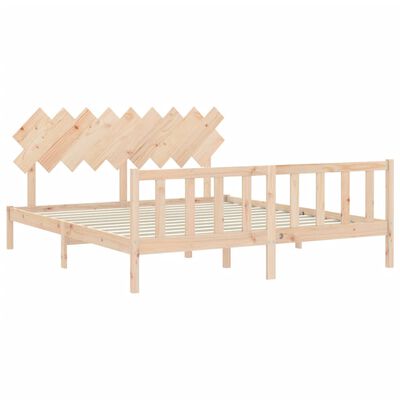 vidaXL Bed Frame without Mattress Super King Size Solid Wood Pine