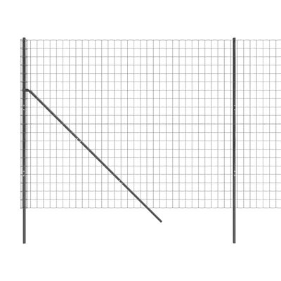 vidaXL Wire Mesh Fence Anthracite 2x25 m Galvanised Steel