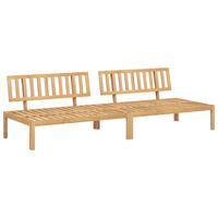 vidaXL Garden Pallet Middle Sofas 2 pcs Solid Wood Acacia