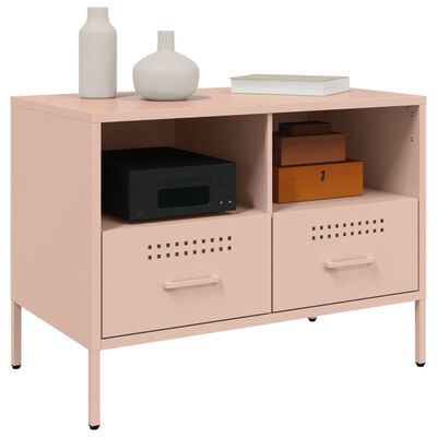 vidaXL TV Cabinet Pink 68x39x50.5 cm Steel