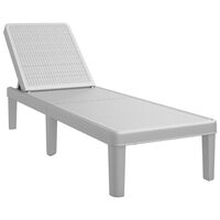 vidaXL 4-Way Height Adjustable Sun Lounger 155.5x57x28 cm Polypropylene