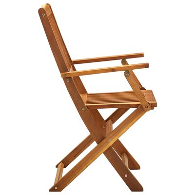 vidaXL Folding Outdoor Chairs 4 pcs Solid Acacia Wood