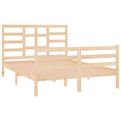 vidaXL Bed Frame without Mattress Solid Wood 120x190 cm Small Double